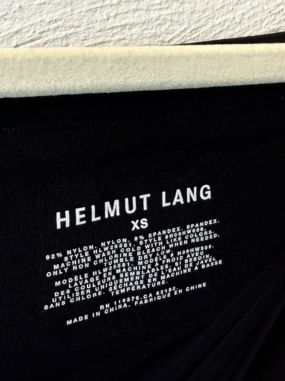 Helmut Lang Off Shoulder Black Stretch Top XS Minimalist Long Sleeve Going Out - Picture 4 of 4